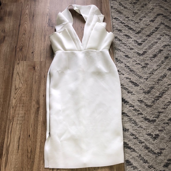 NEW! Asos Halter Orgami Side Zip Pencil Midi Dress - Picture 5 of 9